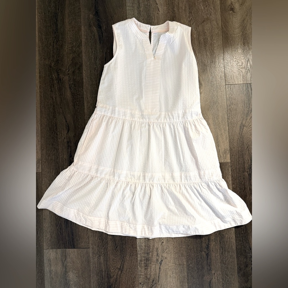 NWOT White & Pink Sleeveless Kids Dress 12/14